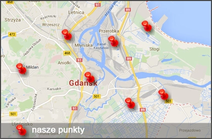Mapa - Oddział Gdańsk}