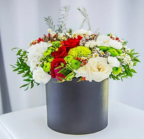Flowerbox Róże i Eustomy